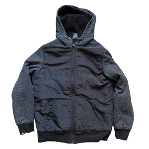 Source Unknown Black and Gray Bomber Jacket Size S